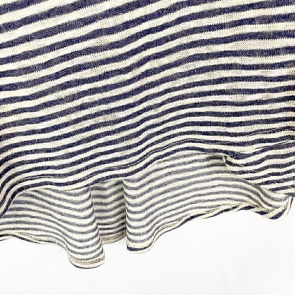 Anthropologies W5 Stripped High Low‎ Top Navy Blue White Small - Picture 7 of 11